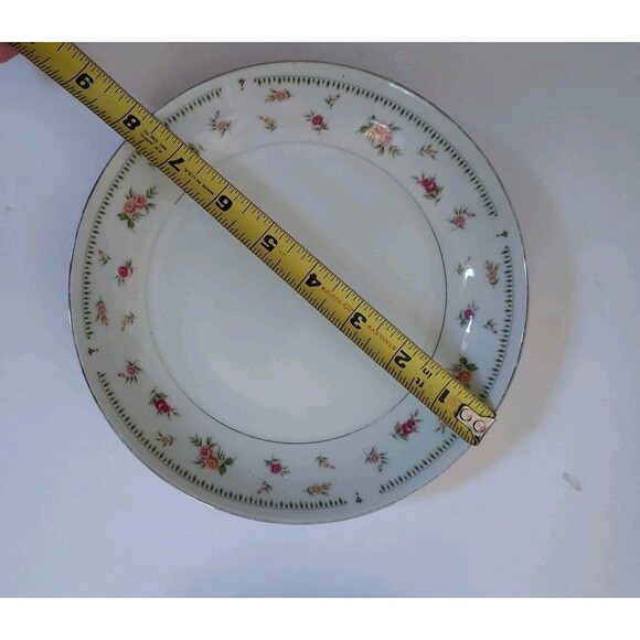 Vintage Abingdon Fine Porcelain China Japan 8” Bowls Set Of 2 Pink Floral - Picture 3 of 3